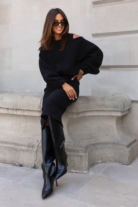 Komplet CLOUD: bawełniana bluza i sukienka - 5 kolorów