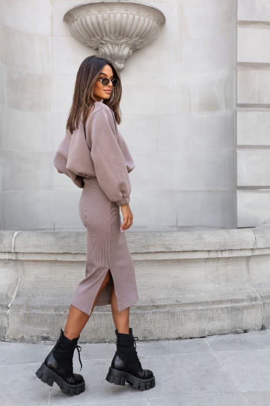 Komplet CLOUD: bawełniana bluza i sukienka - 5 kolorów