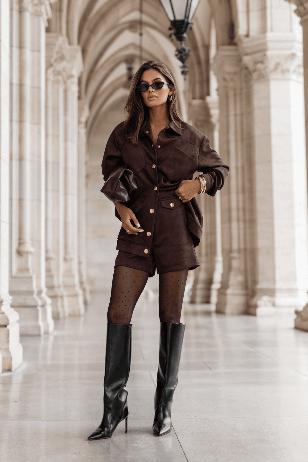 Komplet z Koszulo-kurtką POSH